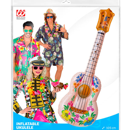 Widmann SRL Opblaasbare gitaar hawaii print