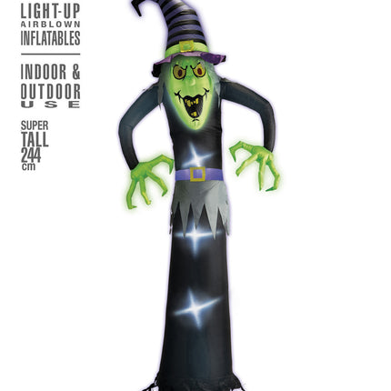 Widmann SRL Opblaasbare heks groot 244cm