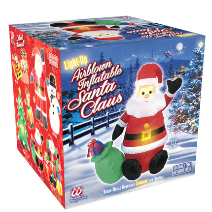 Widmann SRL Opblaasbare kerstman 122cm