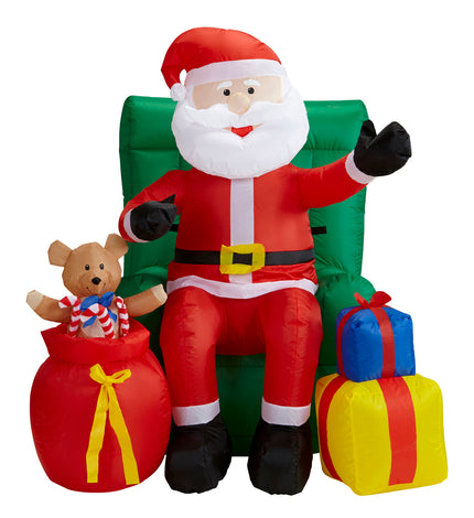Widmann SRL Opblaasbare kerstman met geschenken