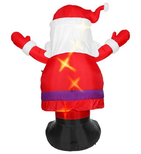 Widmann SRL Opblaasbare kerstman met licht Santa