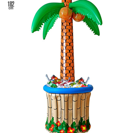 Widmann SRL Opblaasbare palmboom drank koeler 182 cm