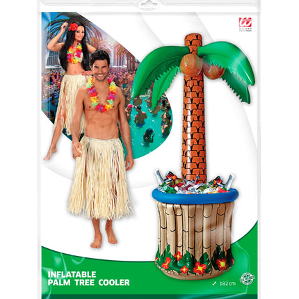 Widmann SRL Opblaasbare palmboom drank koeler 182 cm