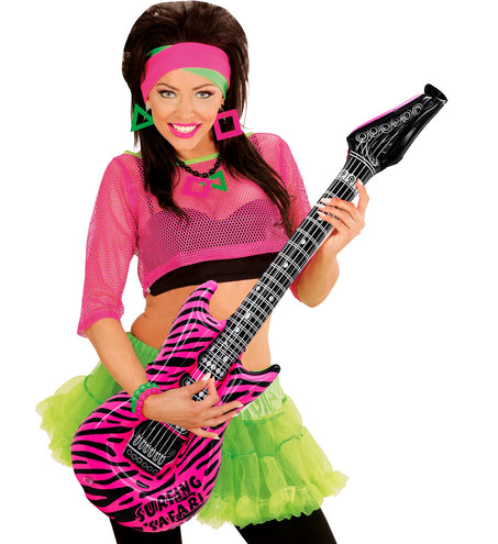 Widmann SRL Opblaasbare roze gitaar