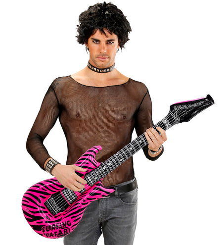 Widmann SRL Opblaasbare roze gitaar