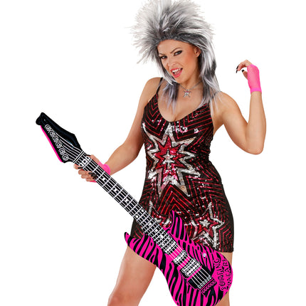 Widmann SRL Opblaasbare roze gitaar