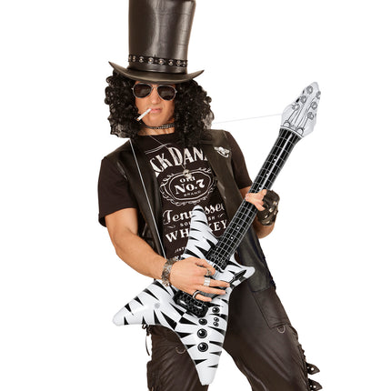 Widmann SRL Opblaasbare zebra gitaar
