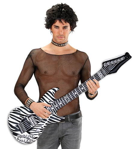 Widmann SRL Opblaasbare zebra gitaar