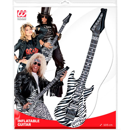 Widmann SRL Opblaasbare zebra gitaar