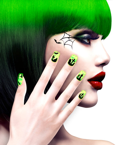 Widmann SRL Opplaknagels spooky neon