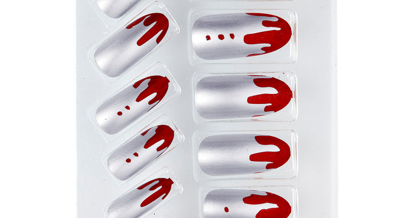 Widmann SRL Opplaknagels zilver met bloed