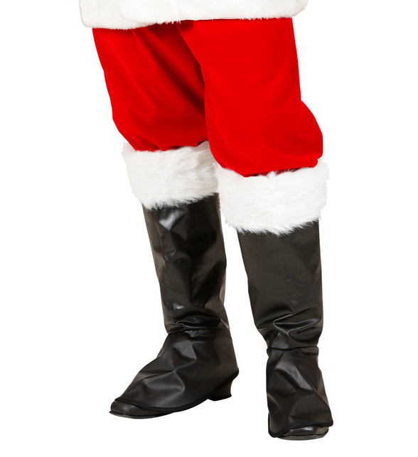 Widmann SRL Opzetlaarzen kerstman zwart met pluche