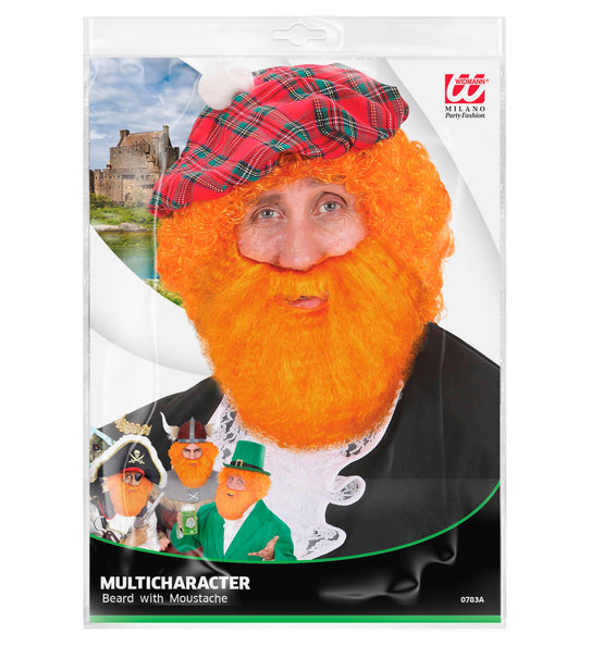 Widmann SRL Oranje baard en snor schot