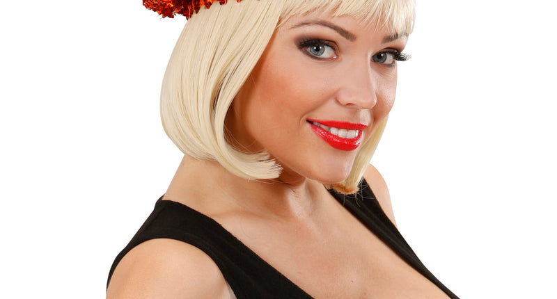 Widmann SRL Oranje baret pailletten glitter muts