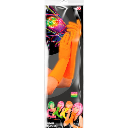 Widmann SRL Oranje handschoenen lang neon