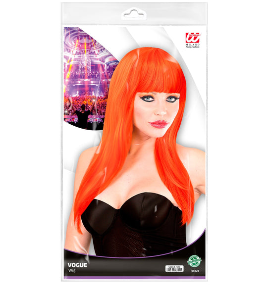 Widmann SRL Oranje lang haar pruik