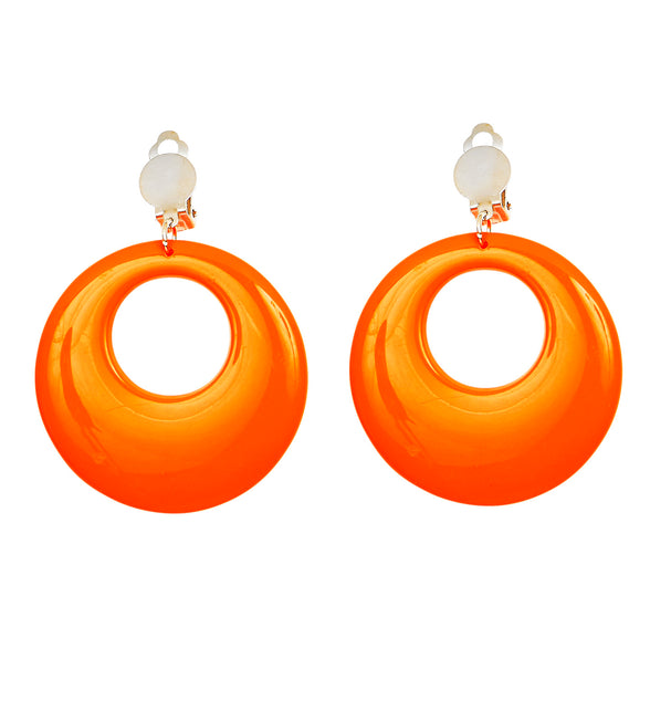 Widmann SRL Oranje oorbellen neon disco