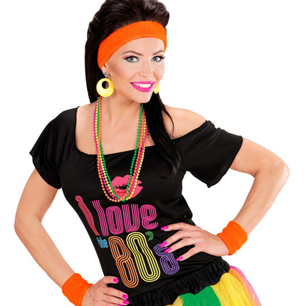 Widmann SRL Oranje zweetbanden set neon