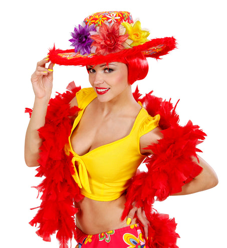 Widmann SRL Paarse bloemen haarclip met glitters