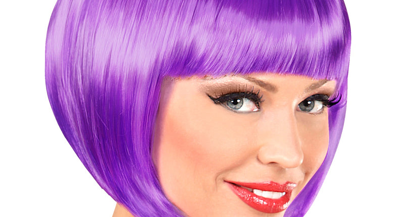 Widmann SRL Paarse boblijn pruik dame