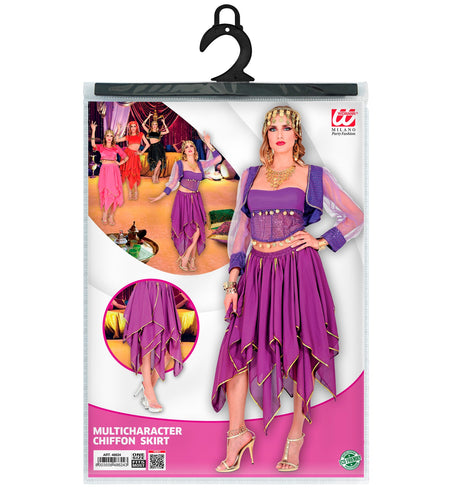 Widmann SRL Paarse chiffon rok