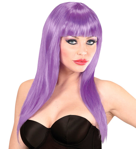 Widmann SRL Paarse pruik lang