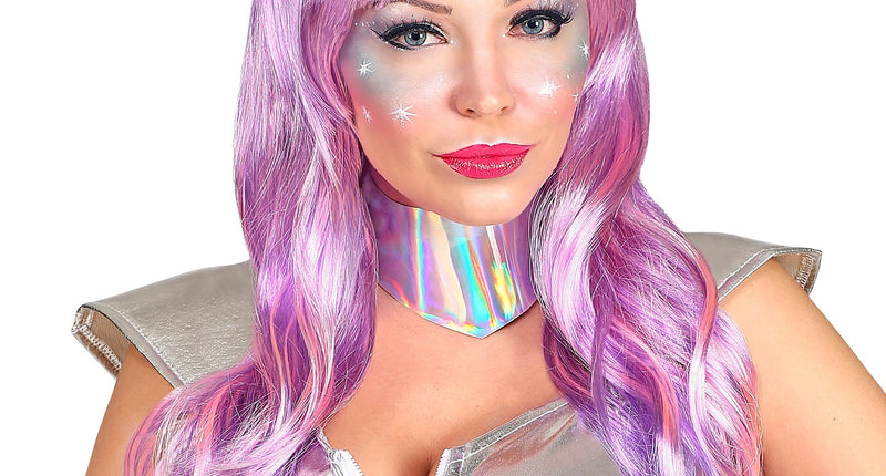 Widmann SRL Paarse pruik universum met kraag