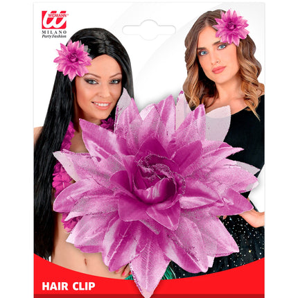 Widmann SRL Paars/Lila haarclip met bloem
