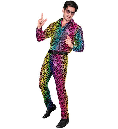 Widmann SRL Pailletten broek regenboog luipaard Vera