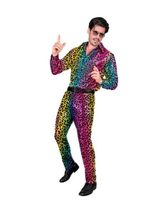 Widmann SRL Pailletten broek regenboog luipaard Vera