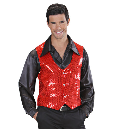 Widmann SRL Pailletten gilet vestje rood