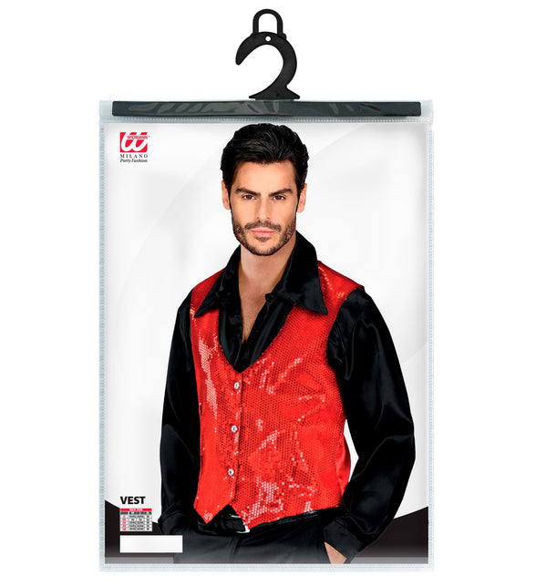 Widmann SRL Pailletten gilet vestje rood
