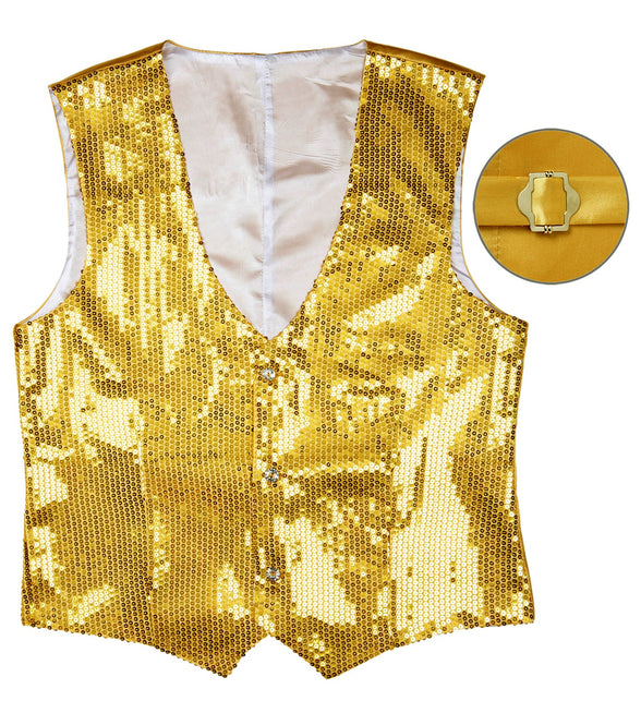 Widmann SRL Pailletten gillet vestje goud