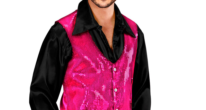 Widmann SRL Pailletten gillet vestje roze