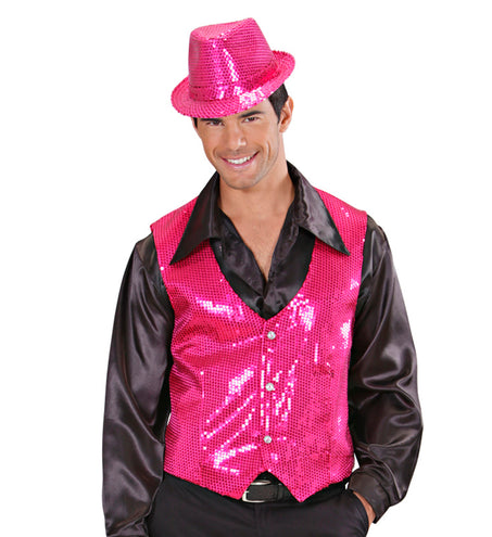 Widmann SRL Pailletten gillet vestje roze