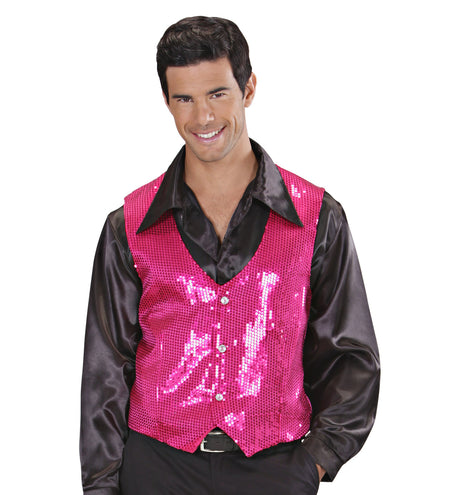 Widmann SRL Pailletten gillet vestje roze