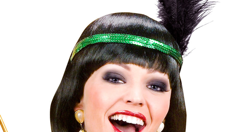 Widmann SRL Pailletten hoofdband Charleston groen