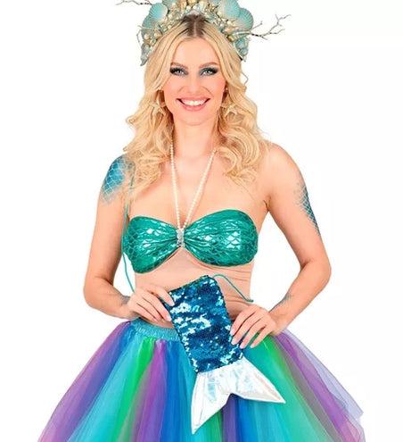 Widmann SRL Pailletten schoudertas zeemeermin kostuum Ruben