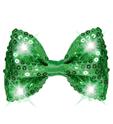 Widmann SRL Pailletten strikje met licht kleur groen