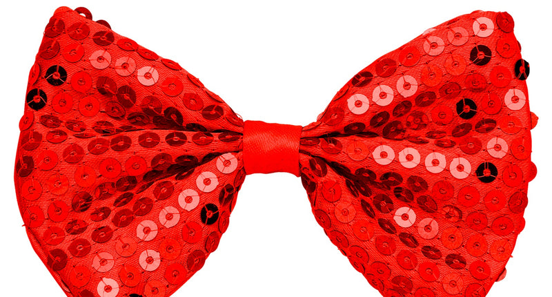 Widmann SRL Pailletten strikje rood glitter