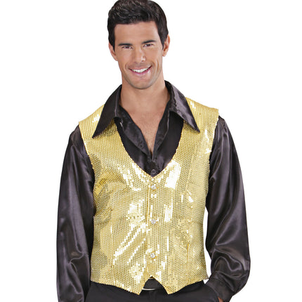 Widmann SRL Pailletten vest man goud