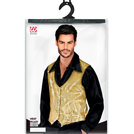 Widmann SRL Pailletten vest man goud