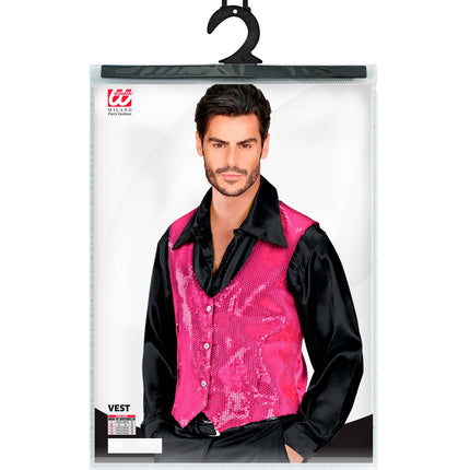 Widmann SRL Pailletten Vest Man Roze