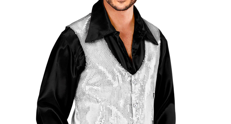 Widmann SRL Pailletten Vest Man zilver