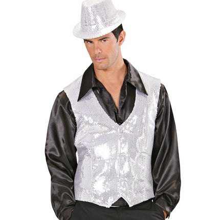 Widmann SRL Pailletten Vest Man zilver