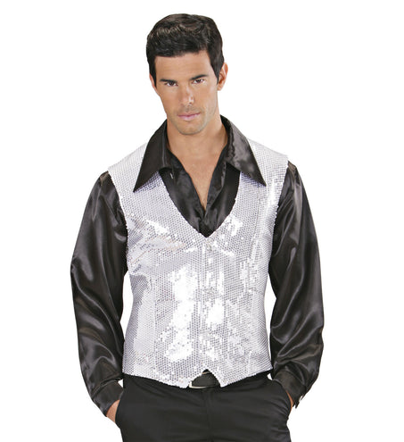 Widmann SRL Pailletten Vest Man zilver