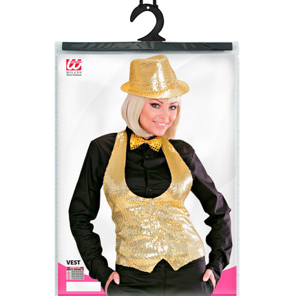Widmann SRL Pailletten vestje dames goud