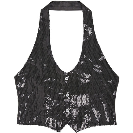 Widmann SRL Pailletten vestje dames zwart