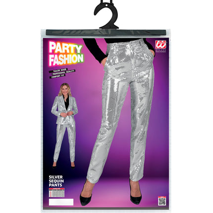 Widmann SRL Paillettenbroek dames Mara zilver