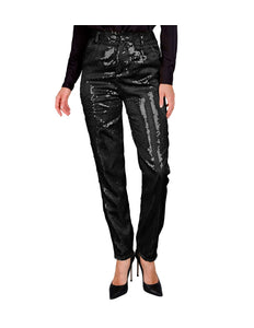 Widmann SRL Paillettenbroek dames Tina zwart